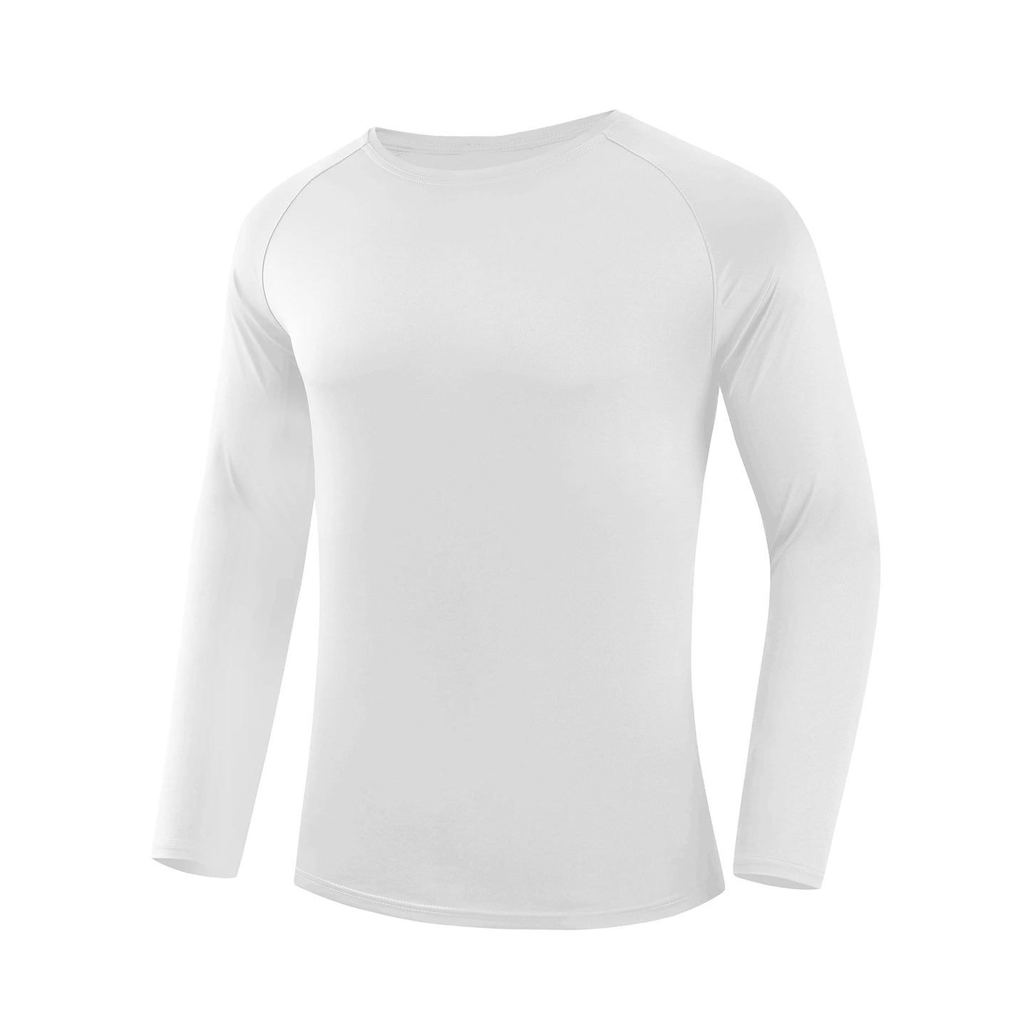 High Elastic Solid Color Long-Sleeved Gym T Shirt for Men
