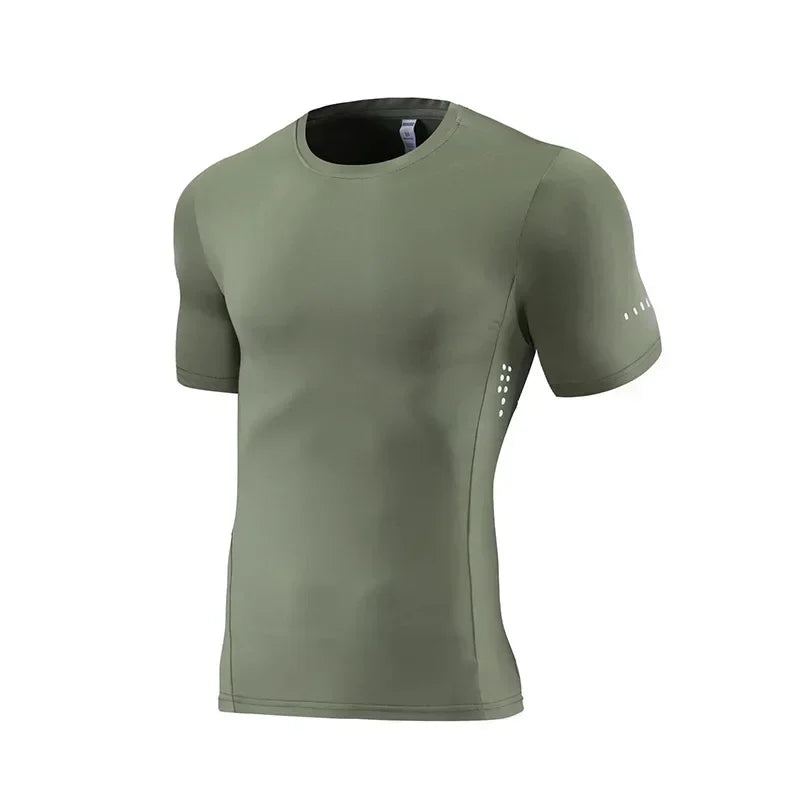 Gym T Shirt Men's Long Sleeve Compression Shirt Quick Dry Training Top Male Muscle Workout Running Clothing