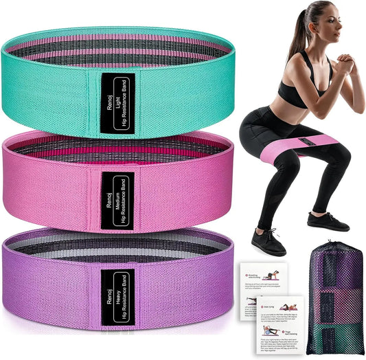 Fabric Resistance Hip Booty Bands Glute Thigh Elastic Workout Bands Squat Circle Stretch Fitness Strips Loops Yoga Gym Equipment